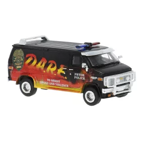 Brekina 18258 Chevrolet G20, dobozos, D.A.R.E. (H0)