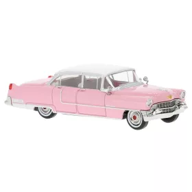   Brekina 18350 Cadillac Fleetwood 1955, rózsaszín/fehér (H0)