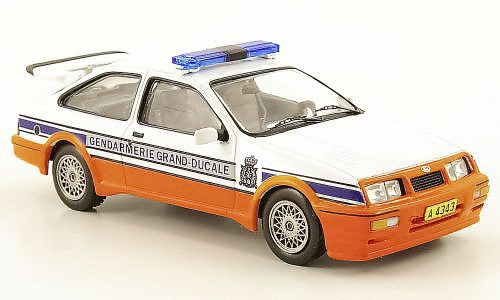 Brekina 19257 Ford Sierra Cosworth Polizei Luxembourg (LUX), 1988 (H0)