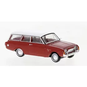   Brekina 19476 Ford Taunus P3 Turnier, piros/fehér, 1964 (H0)