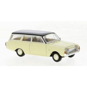   Brekina 19477 Ford Taunus P3 Turnier, bézs/sötétszürke 1964 (H0)