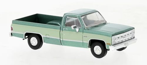 Brekina 19650 GMC Sierra Grande Pick-up, metál színben - zöld/világoszöld, 1981 (H0)