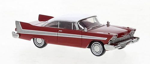 Brekina 19675 Plymouth Fury 1958, piros/fehér (H0)