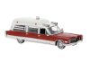 Brekina 19776 Cadillac Meteor Ambulance 1966, piros/fehér (H0)