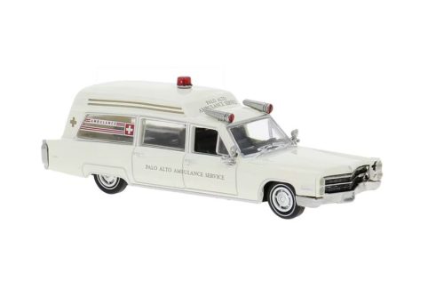 Brekina 19778 Cadillac Miller Meteor Ambulance 1966, Palo Alto (H0)