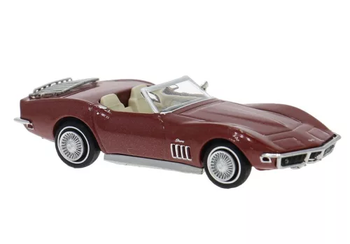 Brekina 19994 Chevrolet Corvette C3 Cabrio, metál színben - bordó (H0)