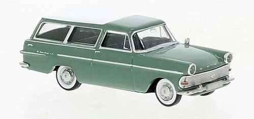 Brekina 20137 Opel Caravan P2 1960, zöld/fehér (H0)