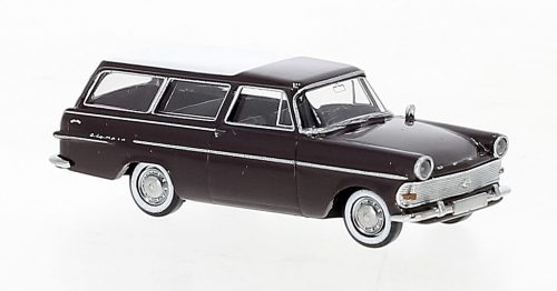 Brekina 20138 Opel Caravan P2 1960, bordó/fehér (H0)