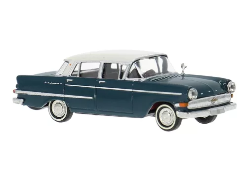 Brekina 20819 Opel Kapitän 2,6 P2, kék/fehér (H0)