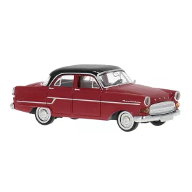 Brekina 20887 Opel Kapitän, kétszínű - piros/fekete (H0)