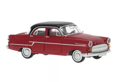 Brekina 20887 Opel Kapitän, kétszínű - piros/fekete (H0)