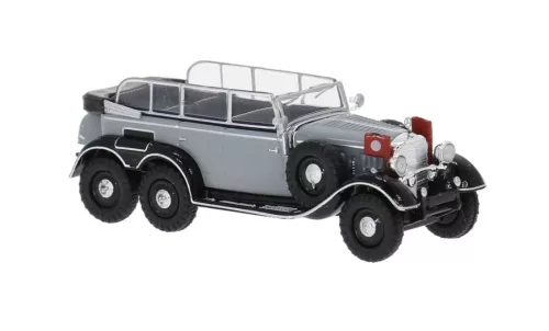 Brekina 21080 Mercedes-Benz G4, szürke, 1938 - zászlóval (H0)