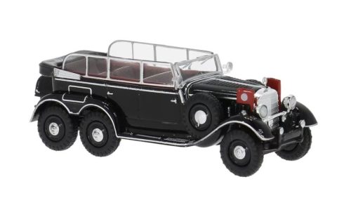 Brekina 21081 Mercedes-Benz G4, fekete, 1938 - zászlóval (H0)