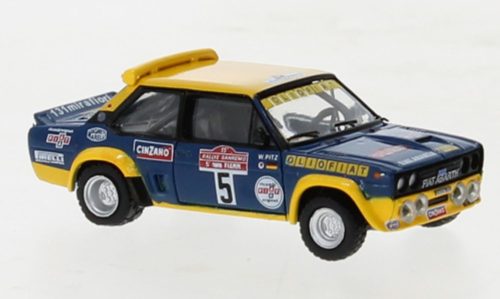 Brekina 22658 Fiat 131 Abarth, No.5, Olio Fiat, Rally San Remo, W.Röhrl, 1977 (H0)