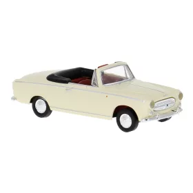 Brekina 29163 Peugeot 403 Cabrio, gyöngyfehér (H0)