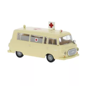 Brekina 30046 Barkas B1000 mentőautó, 1962 - DRK (H0)