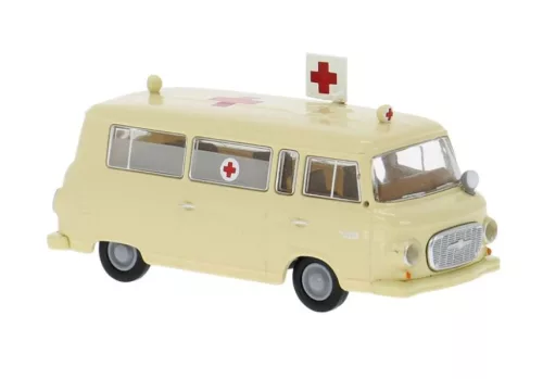 Brekina 30046 Barkas B1000 mentőautó, 1962 - DRK (H0)