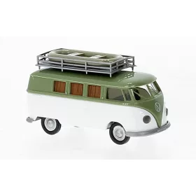   Brekina 31634 Volkswagen Transporter T1b Camper, 1960 - fekete/zöld (H0)