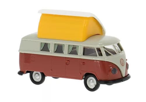 Brekina 31635 Volkswagen Transporter T1b Camper, Dormobild tetővel (H0)
