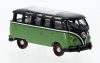 Brekina 31849 Volkswagen Transporter T1b Samba 1960, fekete/zöld (H0)