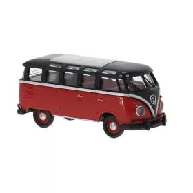   Brekina 31852 Volkswagen Transporter T1b Samba, fekete/piros (H0)