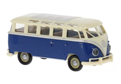 Brekina 31853 Volkswagen Transporter T1b, világosbézs/kék (H0)