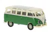 Brekina 31854 Volkswagen Transporter T1b, Samba, világosbézs/zöld (H0)