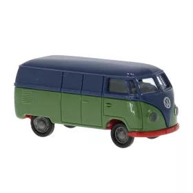   Brekina 32075 Volkswagen Transporter T1a, dobozos, kék/zöld (H0)