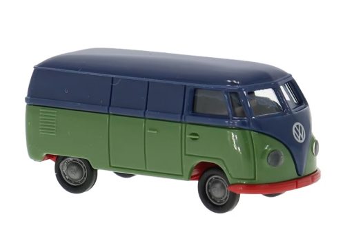 Brekina 32075 Volkswagen Transporter T1a, dobozos, kék/zöld (H0)