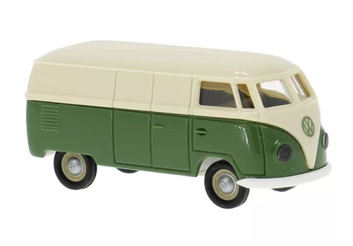 Brekina 32077 Volkswagen Transporter T1a, dobozos, világosbézs/zöld (H0)