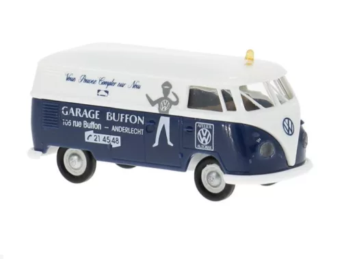 Brekina 32301 Volkswagen Transporter T1b, dobozos, 1960 - VW Garage Buffon H0)