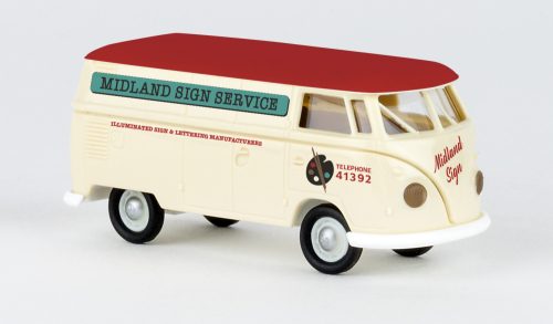 Brekina 32732 Volkswagen Transporter T1b 1960, dobozos, Midland Sign Service (H0)