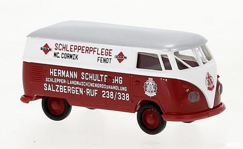 Brekina 32746 Volkswagen Transporter T1b 1960, dobozos, Hermann Schulte Schlepperpflege (H0)