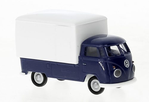 Brekina 32856 Volkswagen Transporter T1b dobozos 1960, sötétkék/fehér (H0)