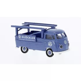   Brekina 32868 Volkswagen Transporter T1b 1960, versenyautószállító, Porsche Glöckler (H0)