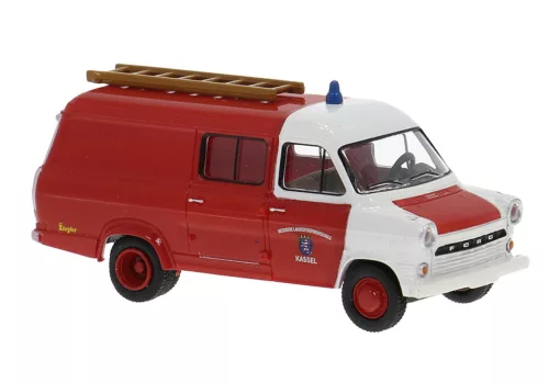 Brekina 34169 Ford Transit Mk.1 tűzoltóautó - hessischen Landesfeuerwehrschule (H0)