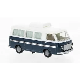Brekina 34417 Fiat 238 Camper kisbusz, fehér/kék 1966 (H0)
