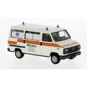   Brekina 34910 Fiat Ducato mentőautó 1982, Ambulanza Alitalia (H0)