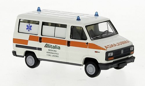Brekina 34910 Fiat Ducato mentőautó 1982, Ambulanza Alitalia (H0)