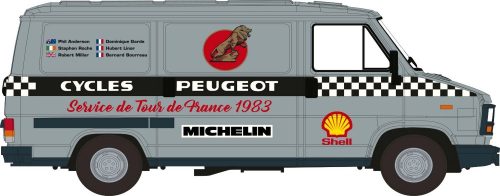 Brekina 34921 Peugeot J5 dobozos 1982, Tour de France (H0)