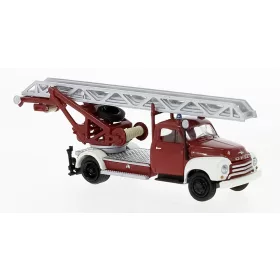   Brekina 35431 Opel Blitz, DL 18 létrás tűzoltóautó 1952, fehér/piros - Feuerwehr (H0)