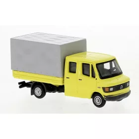   Brekina 36950 Mercedes-Benz L 207 Doka 1988, platós/ponyvás, sárga (H0)