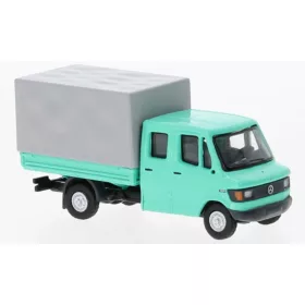   Brekina 36952 Mercedes-Benz L 207 Doka 1988, platós/ponyvás, türkíz (H0)