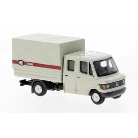 Brekina 36953 Mercedes-Benz L 307 Doka 1988, platós/ponyvás, DB Stückgut (H0)