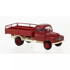   Brekina 38033 Borgward B 1500 italszállító teherautó 1954, piros/bézs (H0)