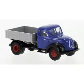   Brekina 42274 Magirus Mercur platós vontató teherautó 1952, kék/szürke (H0)