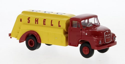 Brekina 45048 MAN 635 üzemanyagszállító teherautó 1960, Shell (H0)