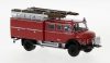 Brekina 47142 Mercedes-Benz LAF 1113 LF 16 tűzoltóautó 1972, vízpumpával, piros/fehér (H0