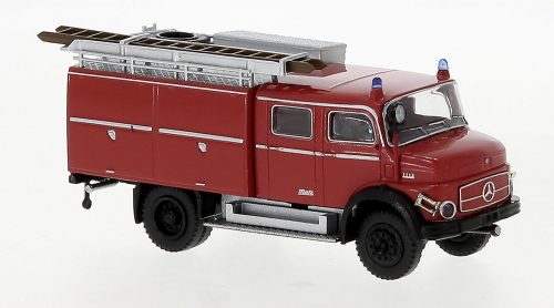 Brekina 47172 Mercedes-Benz LAF 1113 TLF 16 1972 tűzoltóautó, piros/fekete (H0)