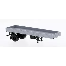   Brekina 55952 Platós egytengelyes félpótkocsi, szürke (H0)